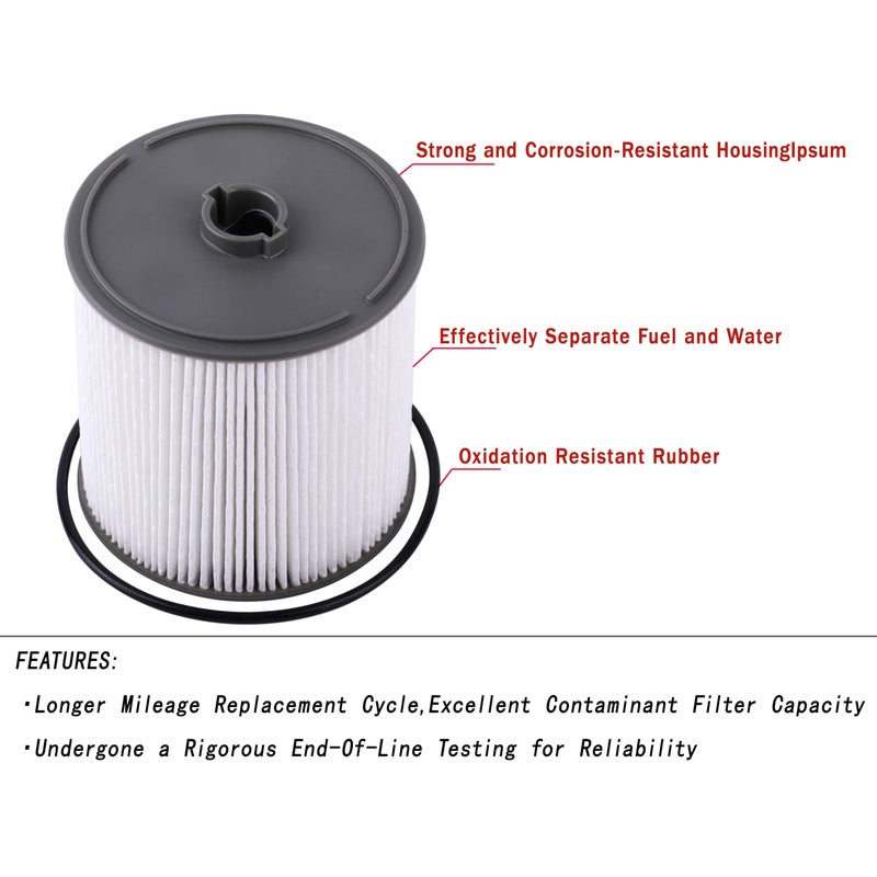 ZIMGLOBAL 68436631AA Fuel Filter Compatible with 2019-2024 Ram 2500 3500 4500 5500 6.7L Diesel Engine Ram 1500 3.0L V6 Eco Diesel Frame Chassis Mounted 2020-2024 Jeep Wrangler/Gladiator 3.0L V6 Diesel #PF46152 - Image 3